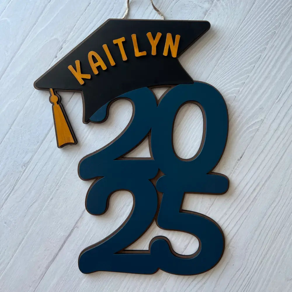 2026 Graduation door hanger - Year and Cap design - Physical Product