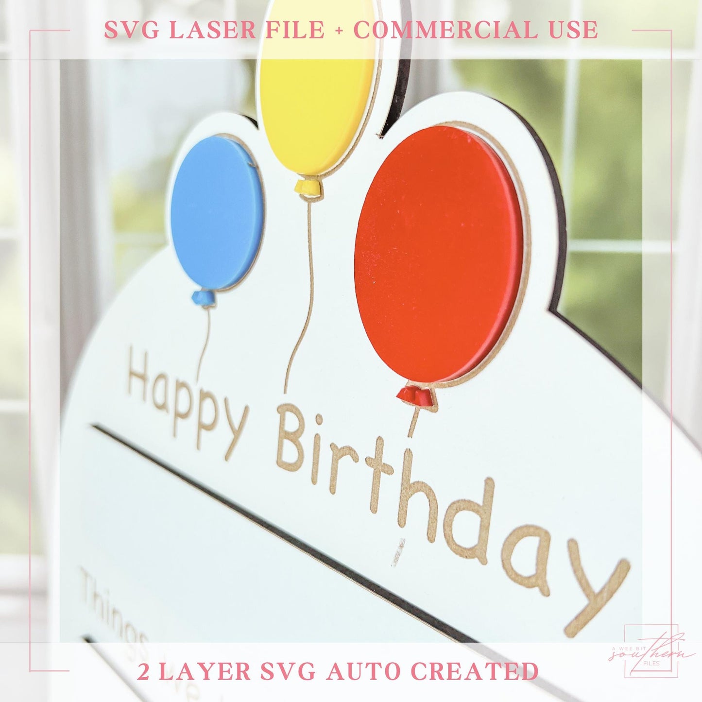 Birthday Message Board SVG File