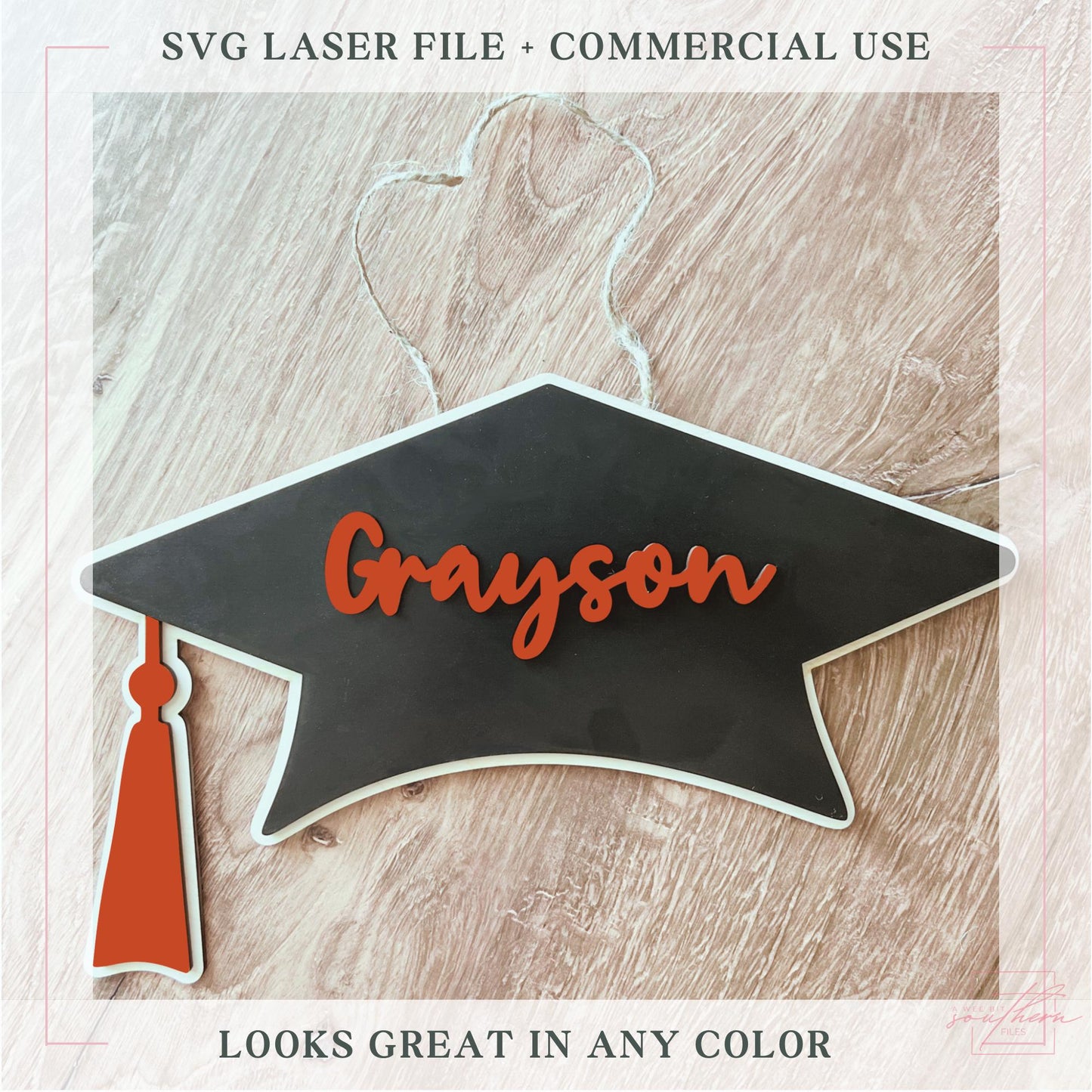 Graduation Cap Door Hanger SVG