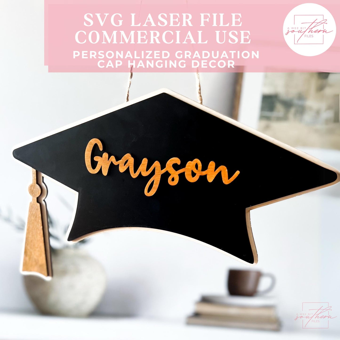 Graduation Cap Door Hanger SVG