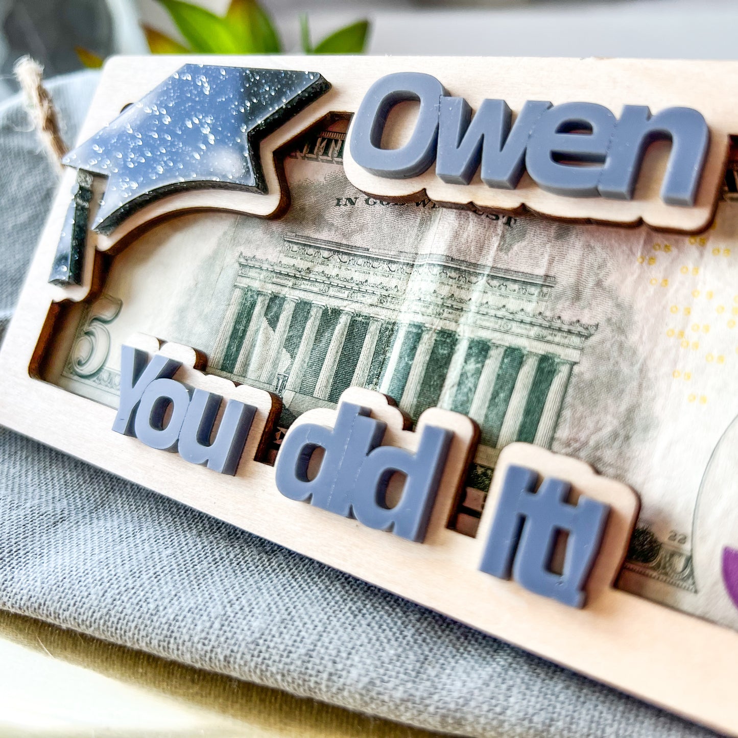 Personalized Graduation Money Holder