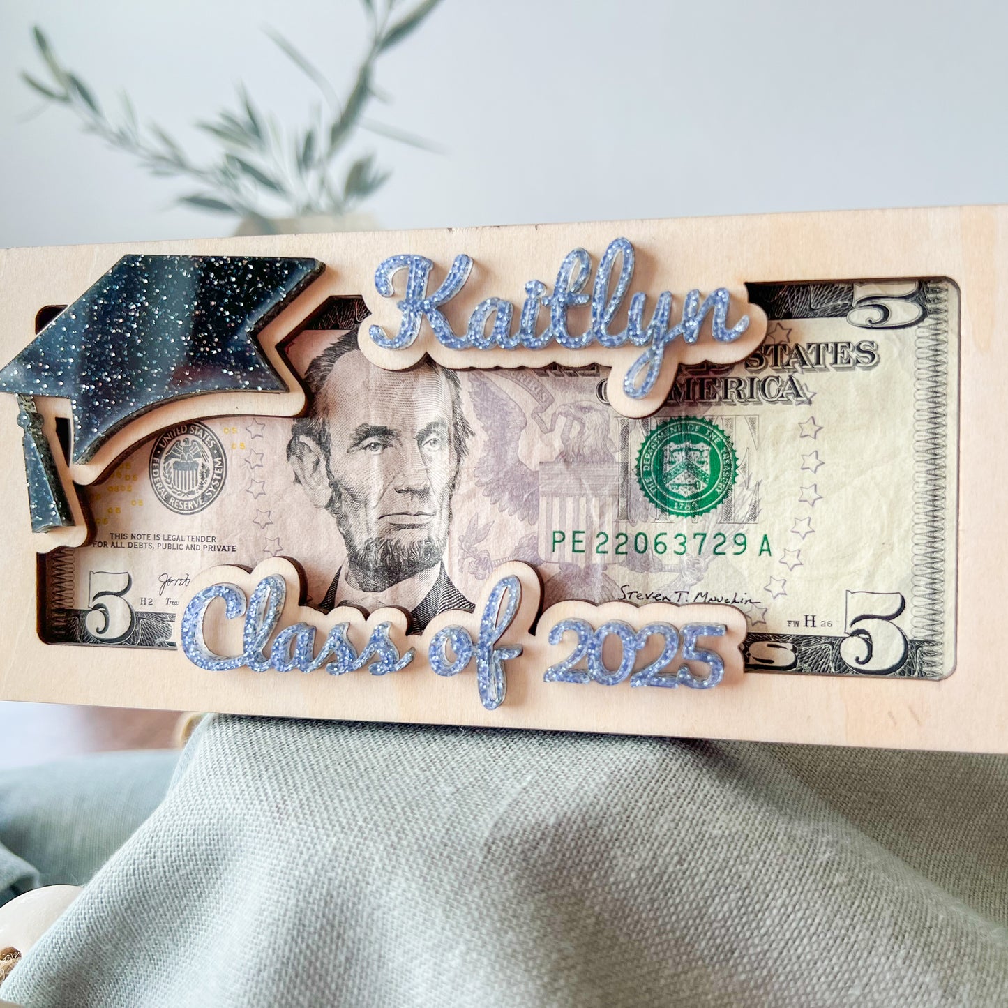 Personalized Graduation Money Holder