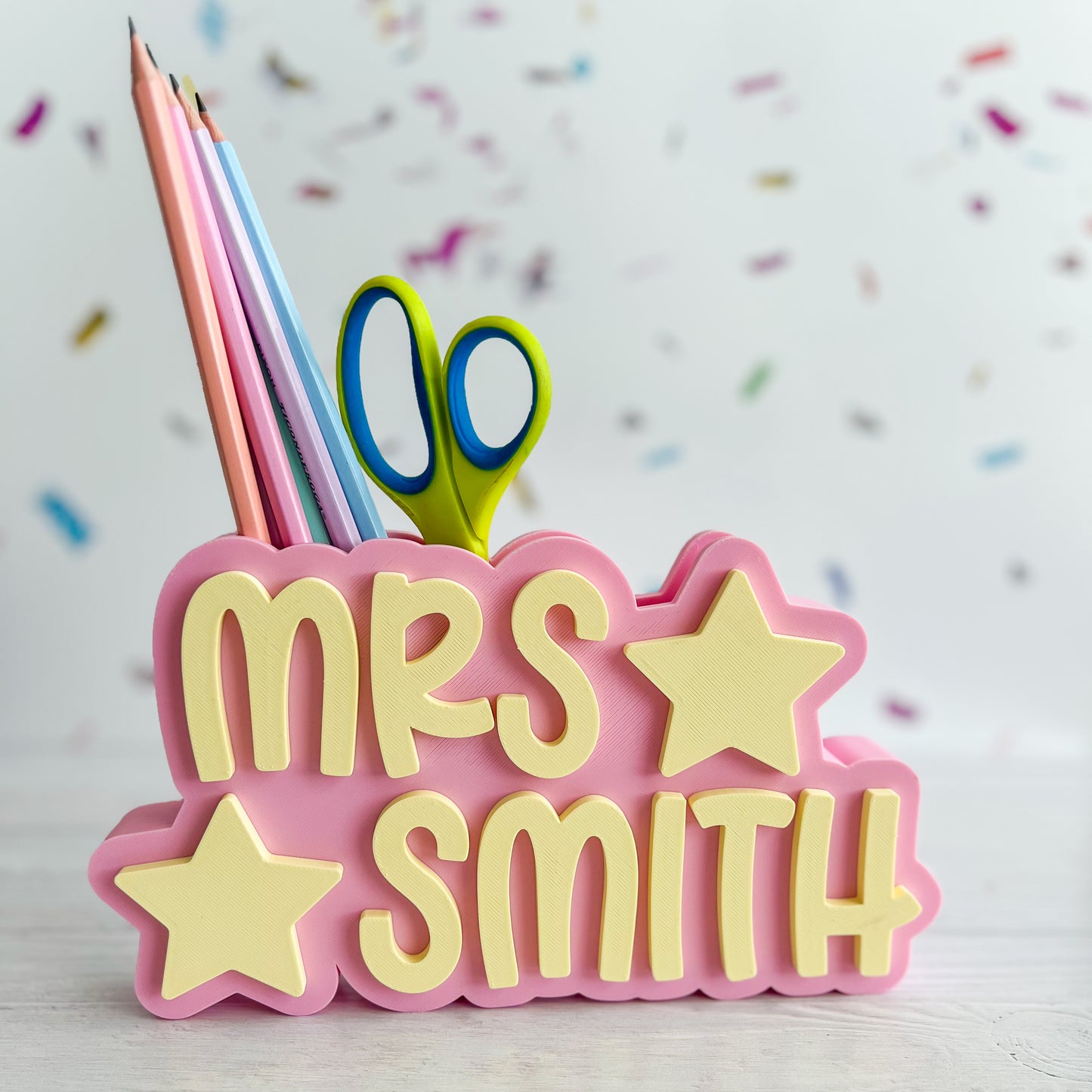 Teacher name pencil holder