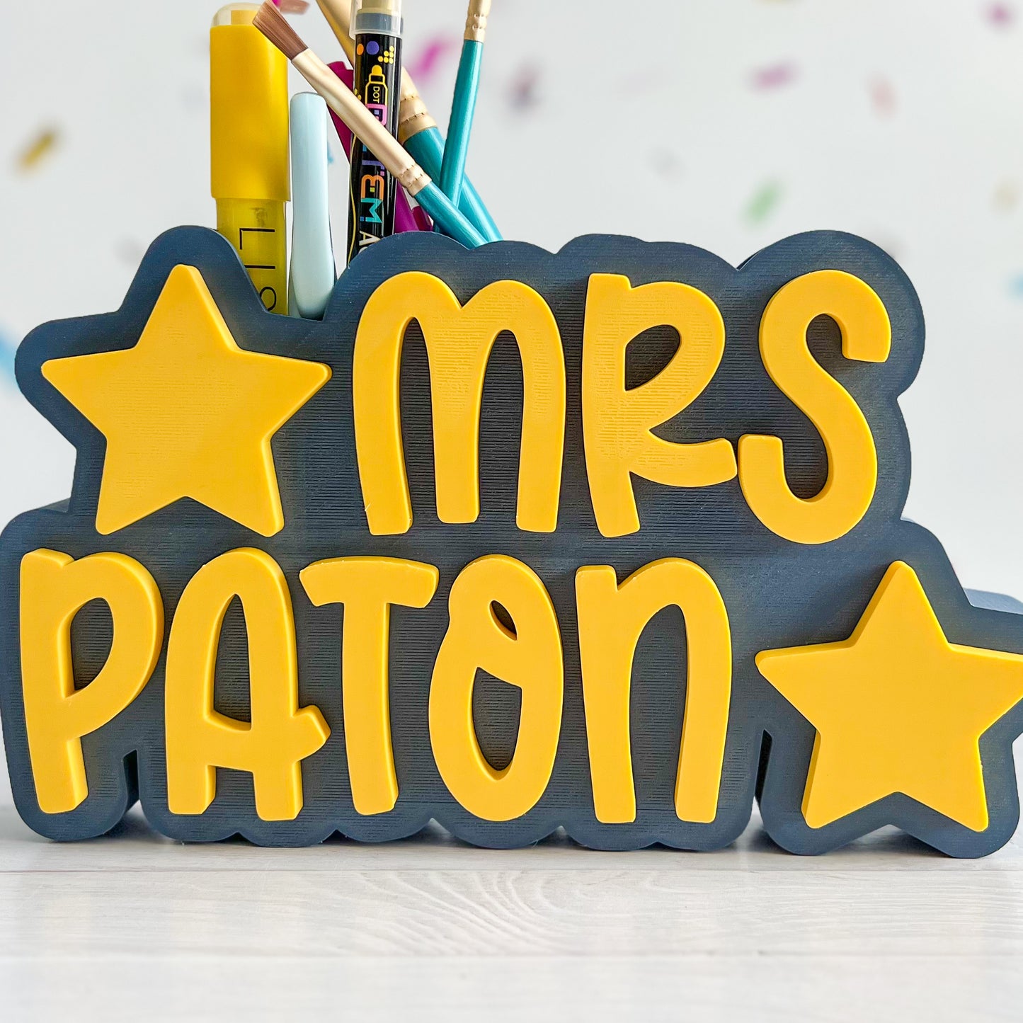 Teacher name pencil holder