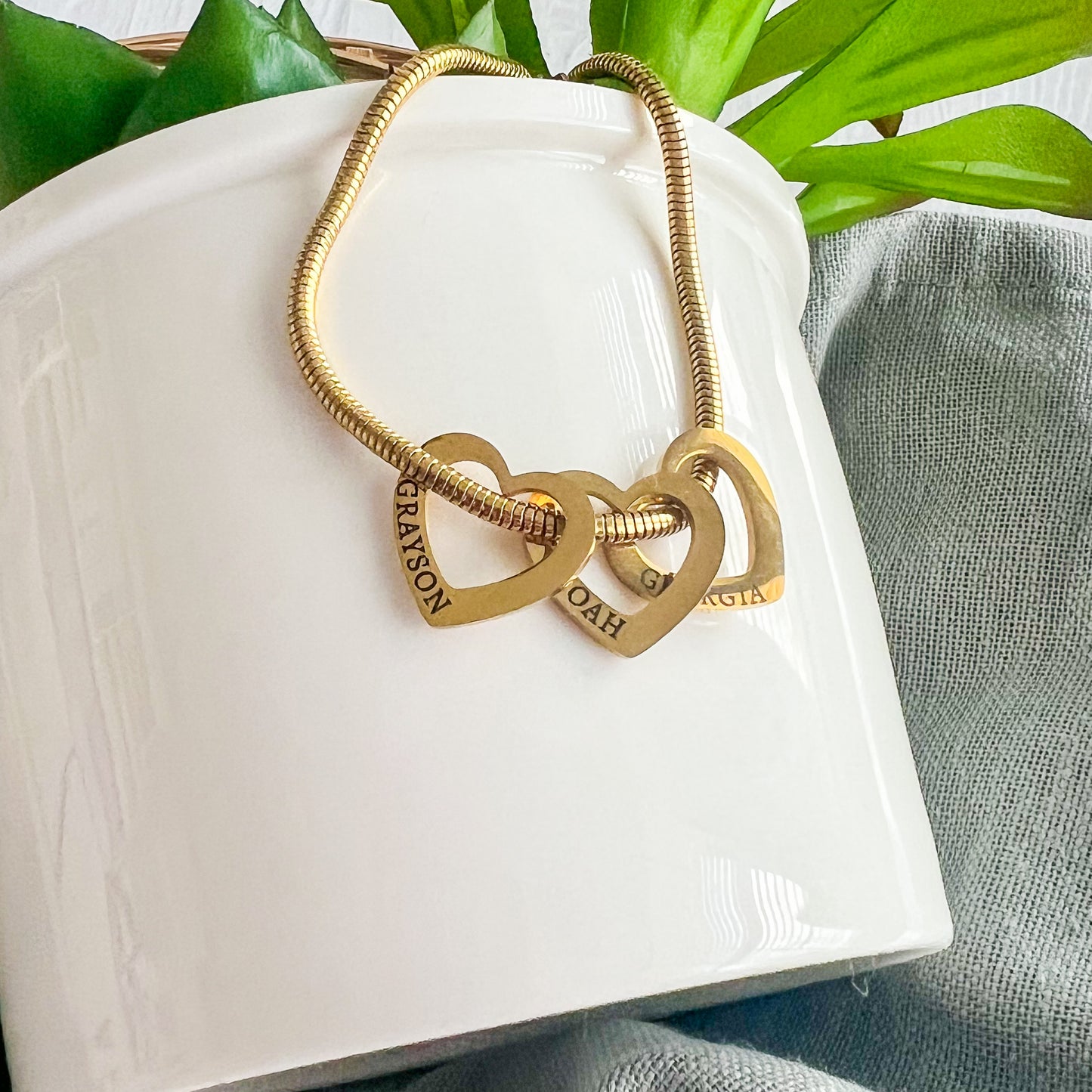 Personalized heart bracelet