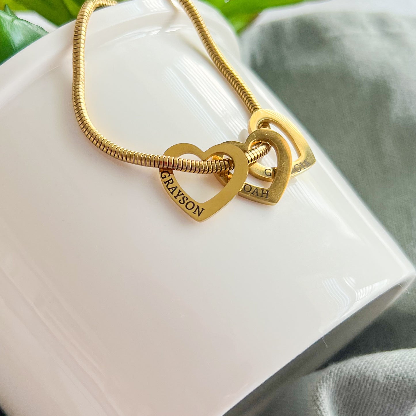 Personalized heart bracelet