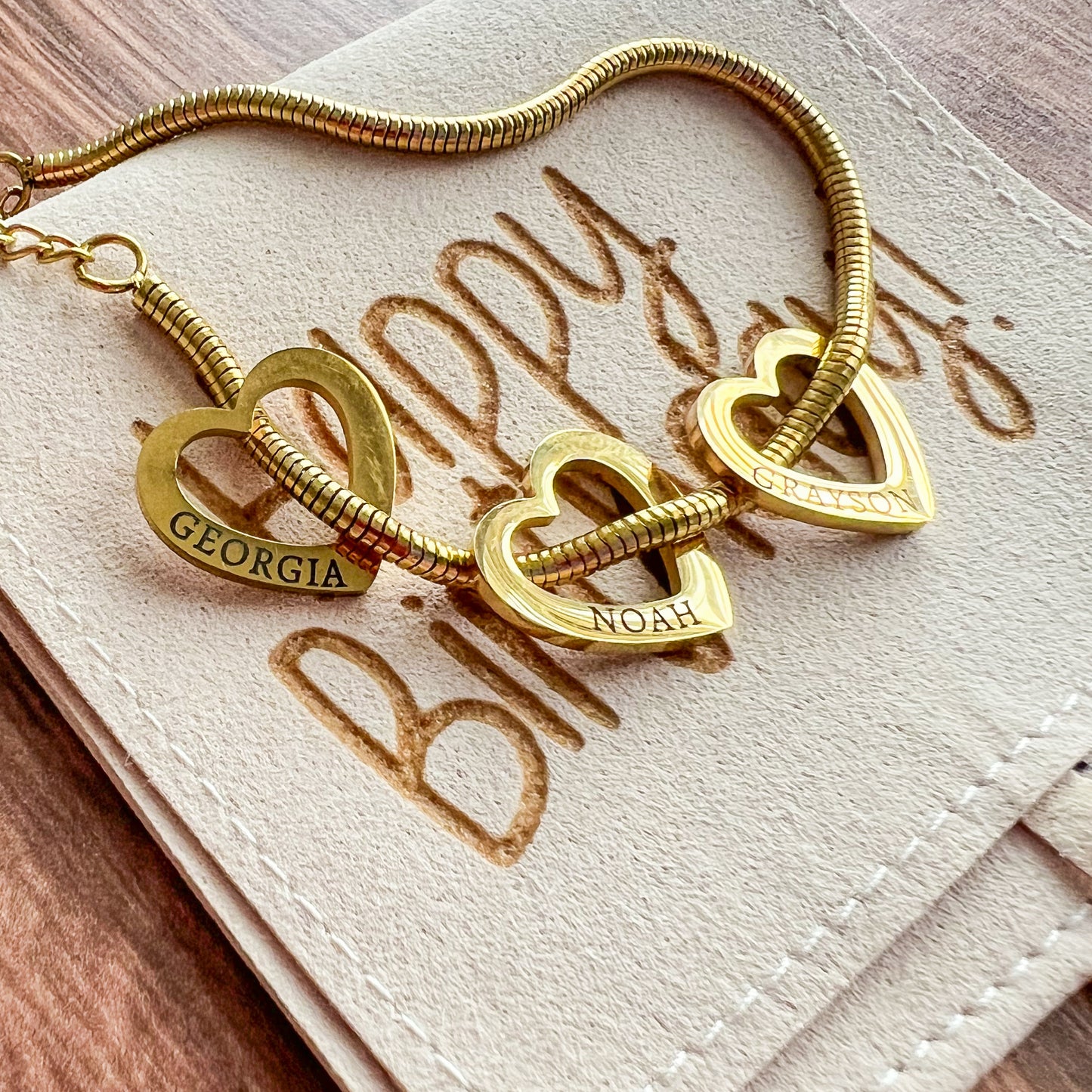 Personalized heart bracelet