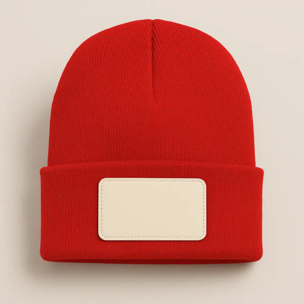 Coach Beanie Hat - Personalized - Red / Rawhide - Physical Product