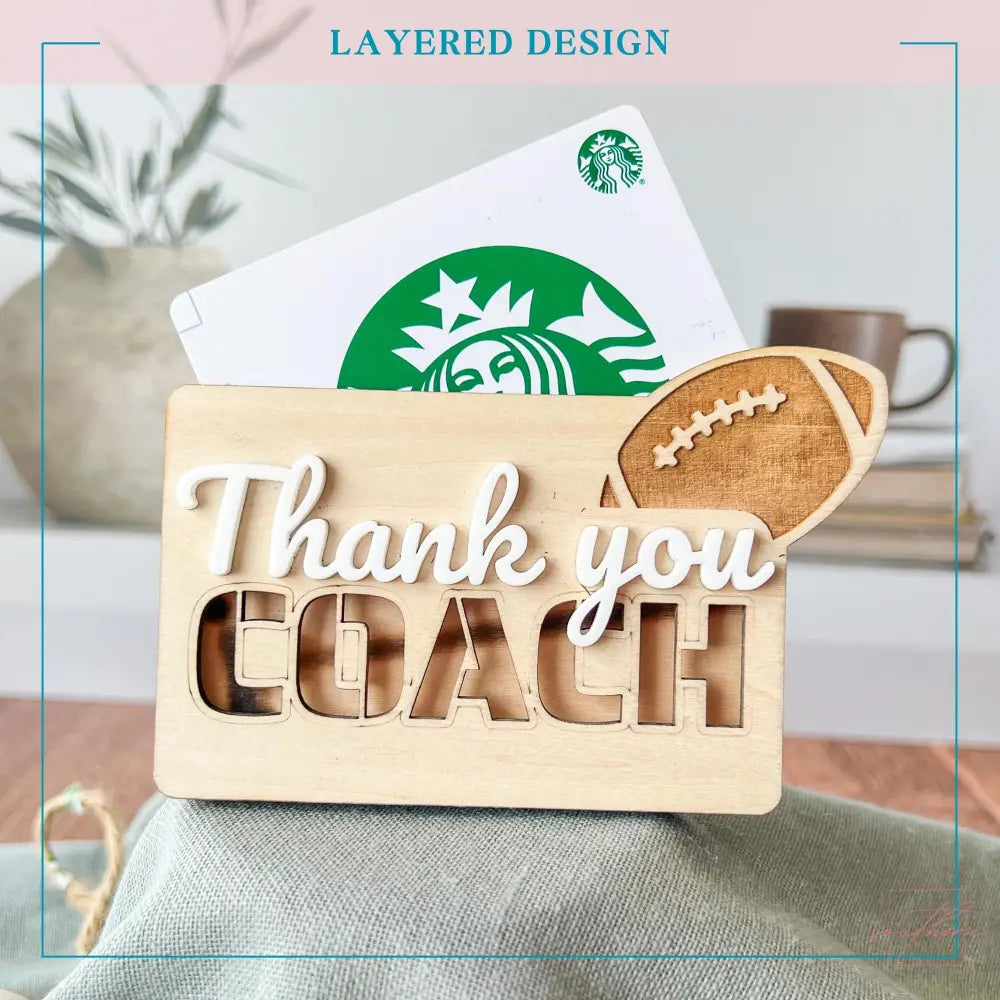 Coach Gift Card Holder SVG File - Digital File