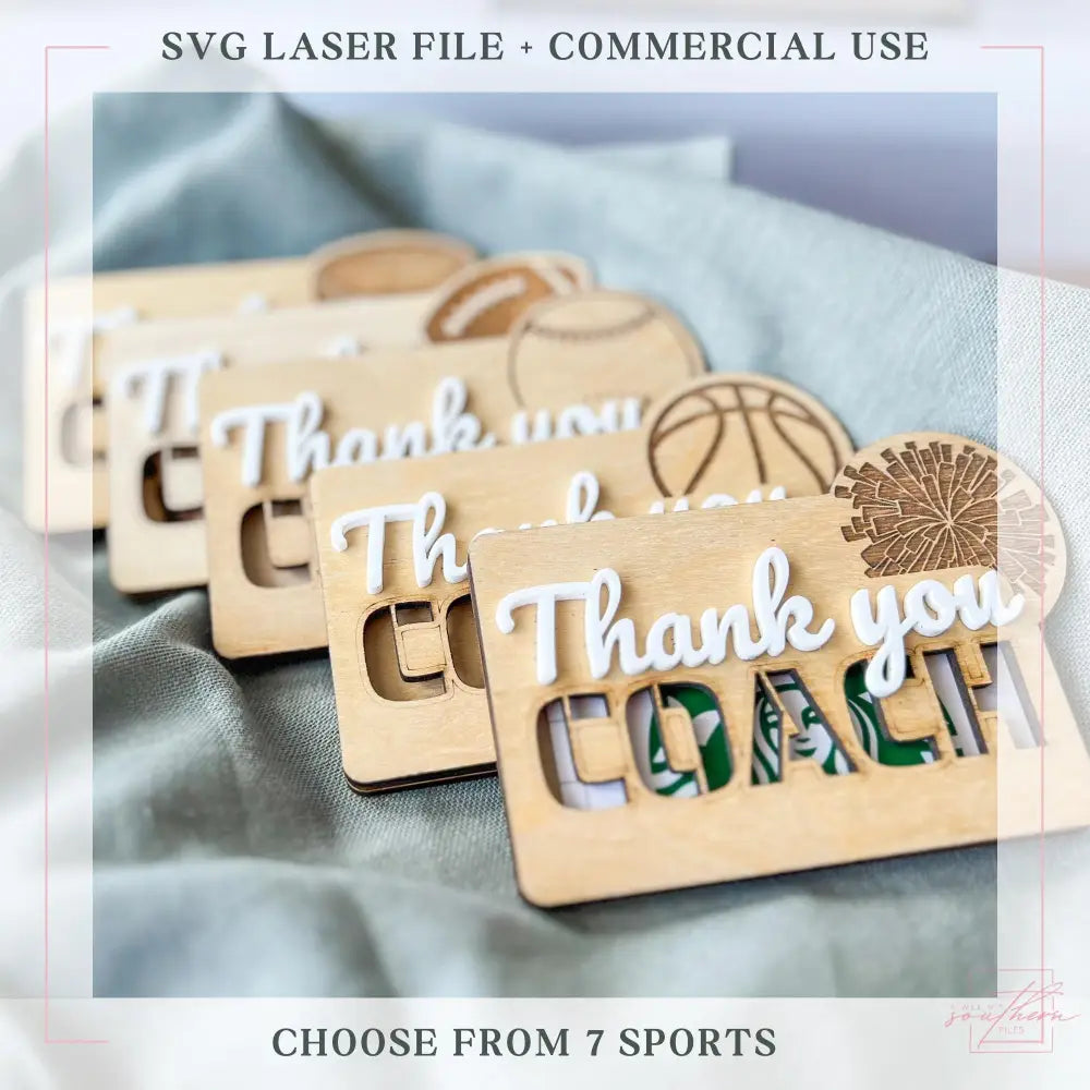 Coach Gift Card Holder SVG File - Digital File