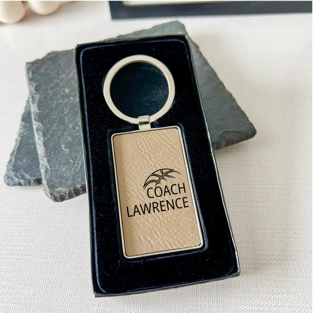 Coach Personalized Keychain with Gift Box - Basketball - Physical Product