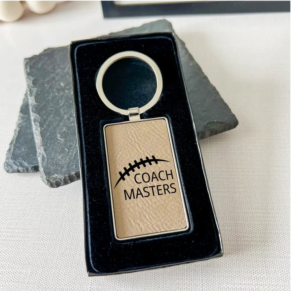 Coach Personalized Keychain with Gift Box - Football - Physical Product