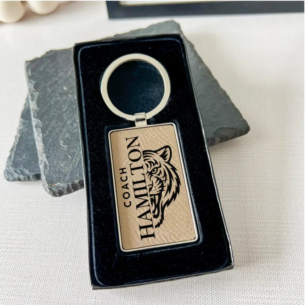 Coach Personalized Keychain with Gift Box - Half Mascot - Physical Product