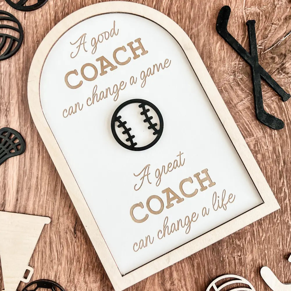 Coach plaque gift - any sport - Physical Product