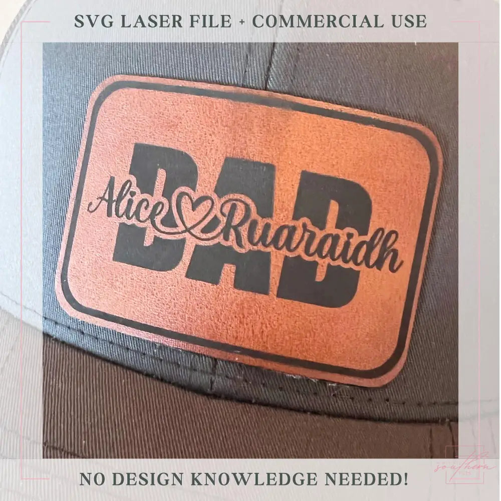 Custom Dad Hat Patch SVG File - Digital File