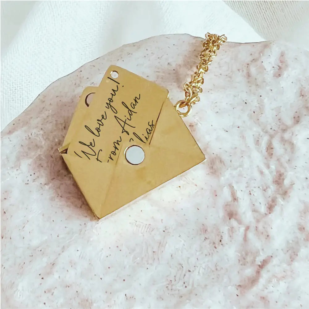 Hidden Message Envelope Necklace – Secretly Sentimental - Physical Product