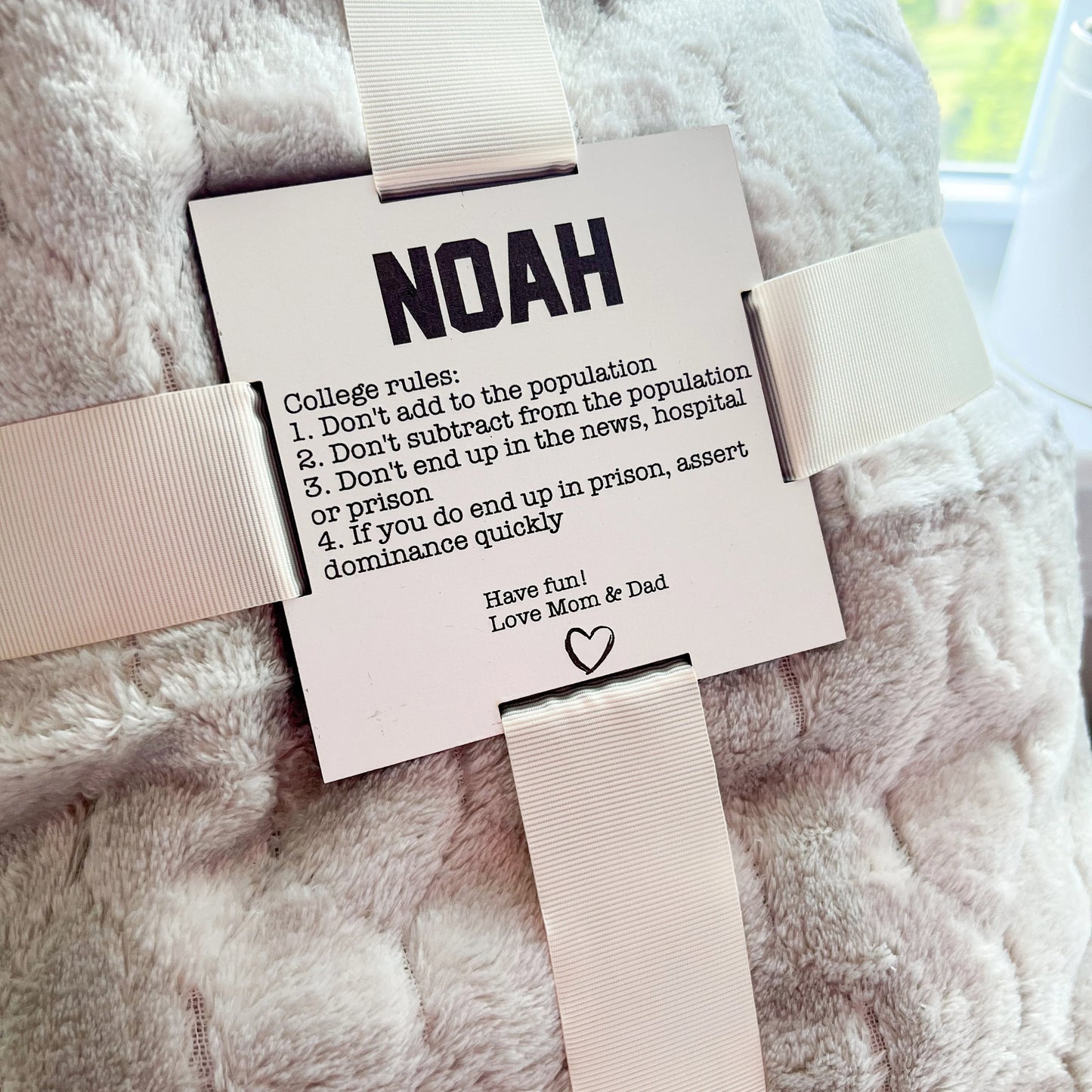 College blanket - Leaving for College gift