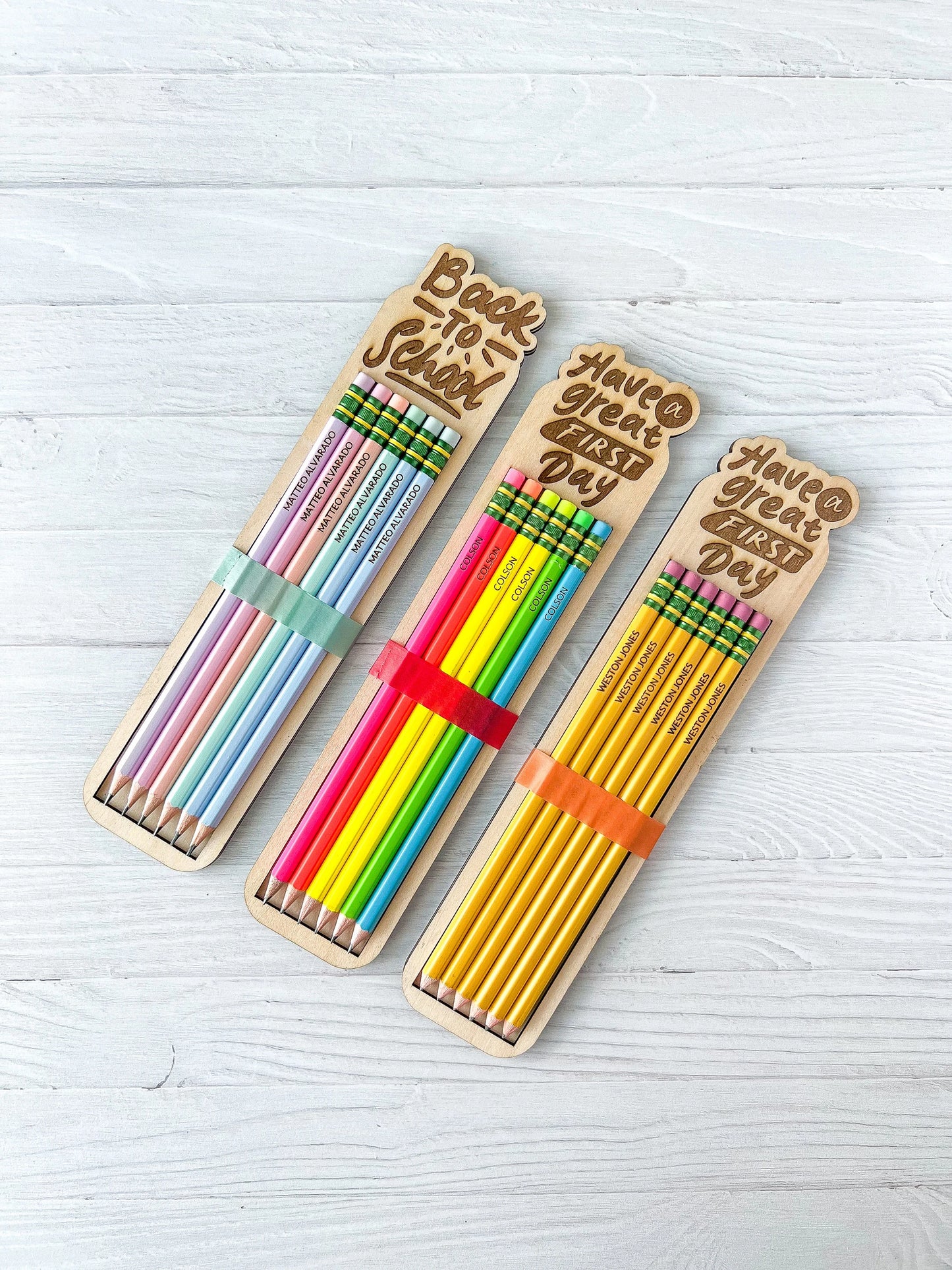 Personalized engraved pencils