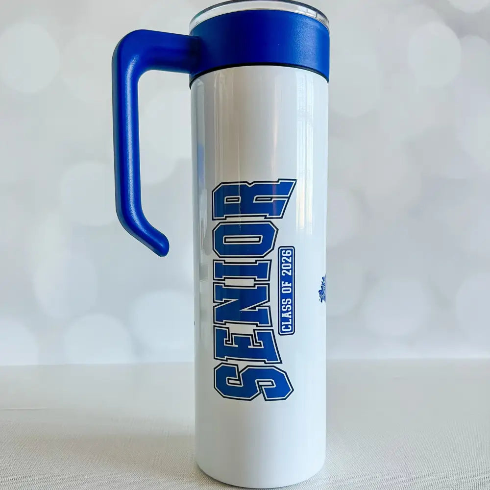 Personalized Cheer Cup – Custom UV Printed 20oz Tumbler with Handle - Physical Product