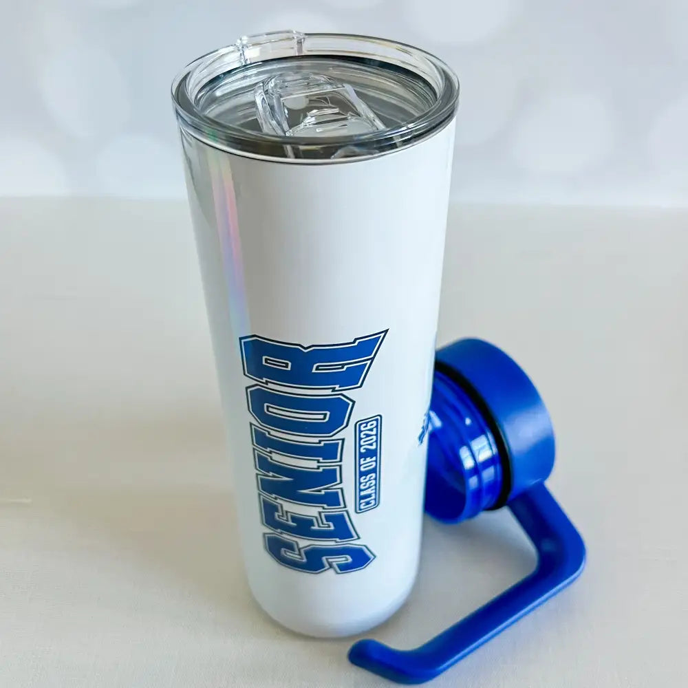 Personalized Cheer Cup – Custom UV Printed 20oz Tumbler with Handle - Physical Product