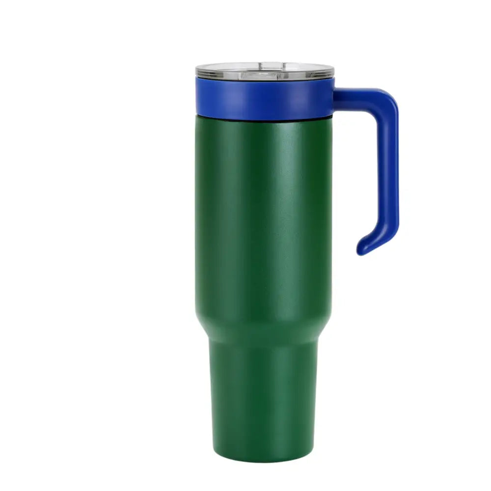 Personalized Coach Tumbler – 40 oz Stainless Steel with Sport Icon - Green / Blue - Physical Product