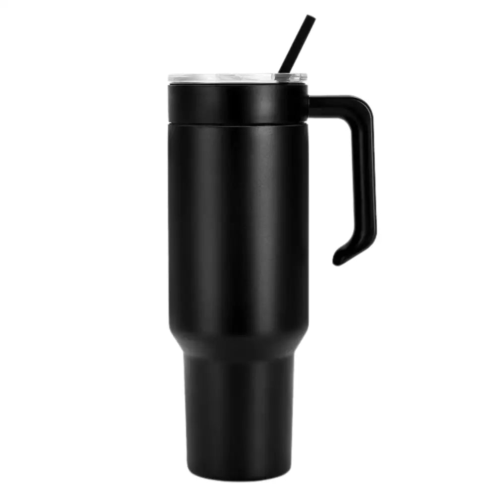 Personalized Coach Tumbler – 40 oz Stainless Steel with Sport Icon - Black / Black - Physical Product