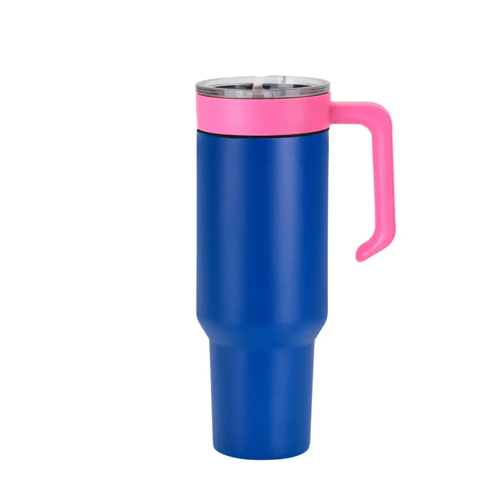 Personalized Coach Tumbler – 40 oz Stainless Steel with Sport Icon - Blue / Pink - Physical Product