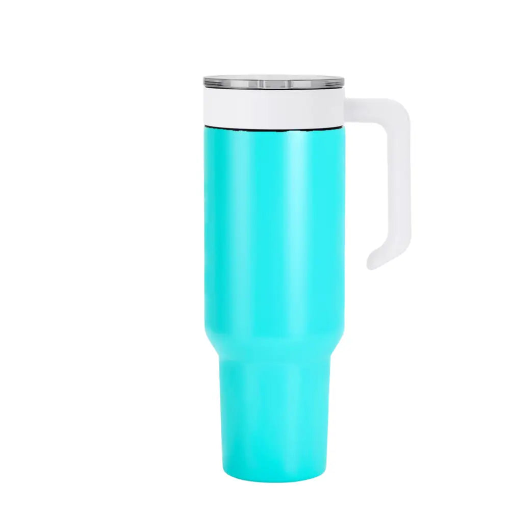 Personalized Coach Tumbler – 40 oz Stainless Steel with Sport Icon - teal / White - Physical Product
