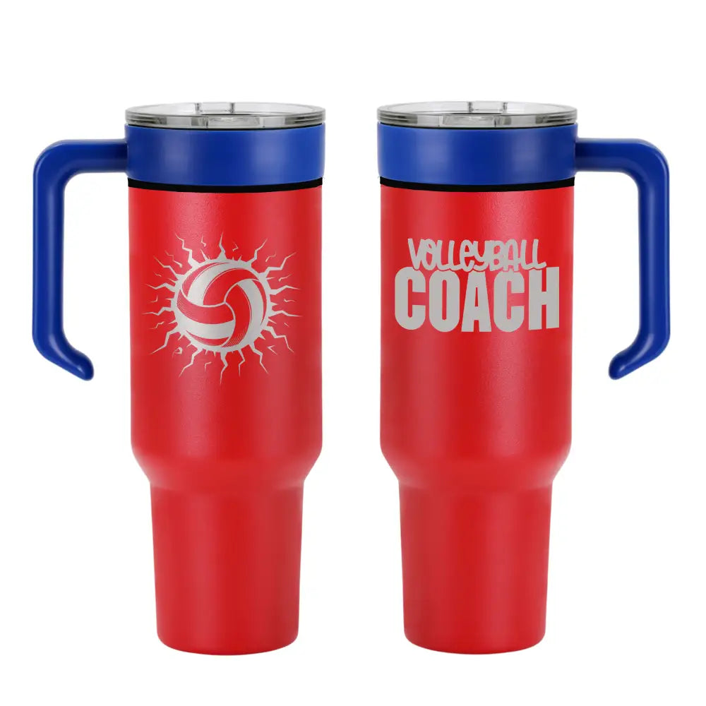 Personalized Coach Tumbler – 40 oz Stainless Steel with Sport Icon - Physical Product