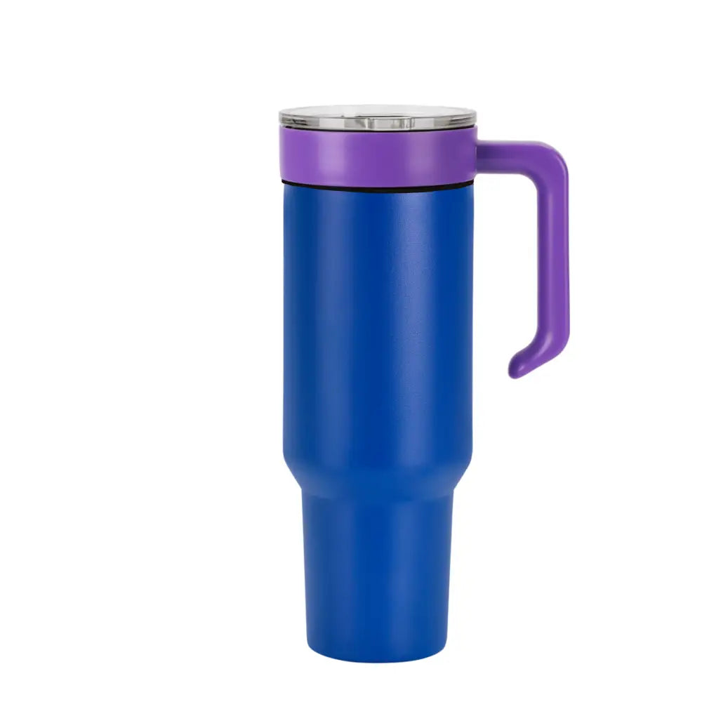 Personalized Coach Tumbler – 40 oz Stainless Steel with Sport Icon - Blue / Purple - Physical Product