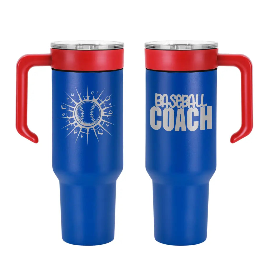 Personalized Coach Tumbler – 40 oz Stainless Steel with Sport Icon - Physical Product