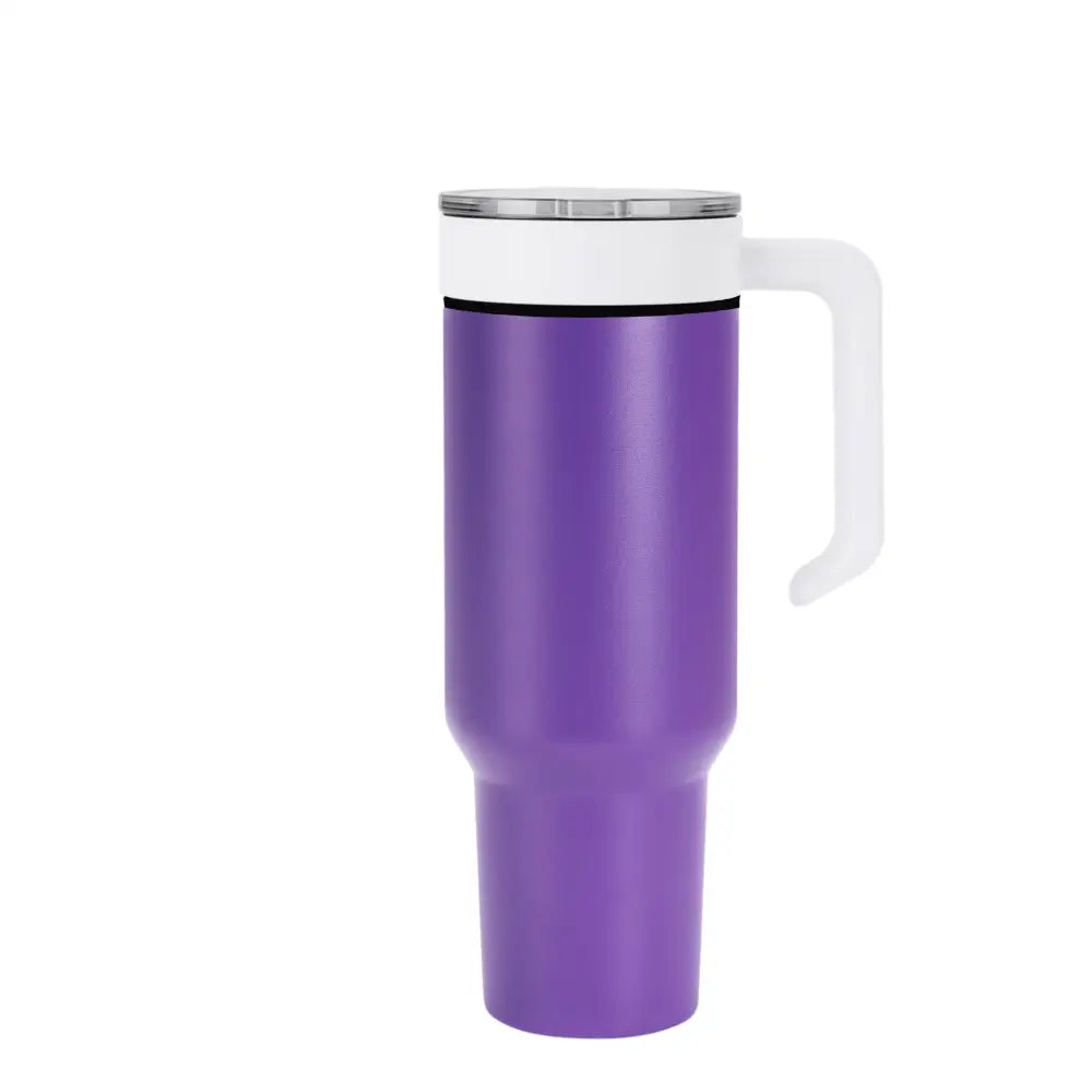 Personalized Coach Tumbler – 40 oz Stainless Steel with Sport Icon - Purple / White - Physical Product