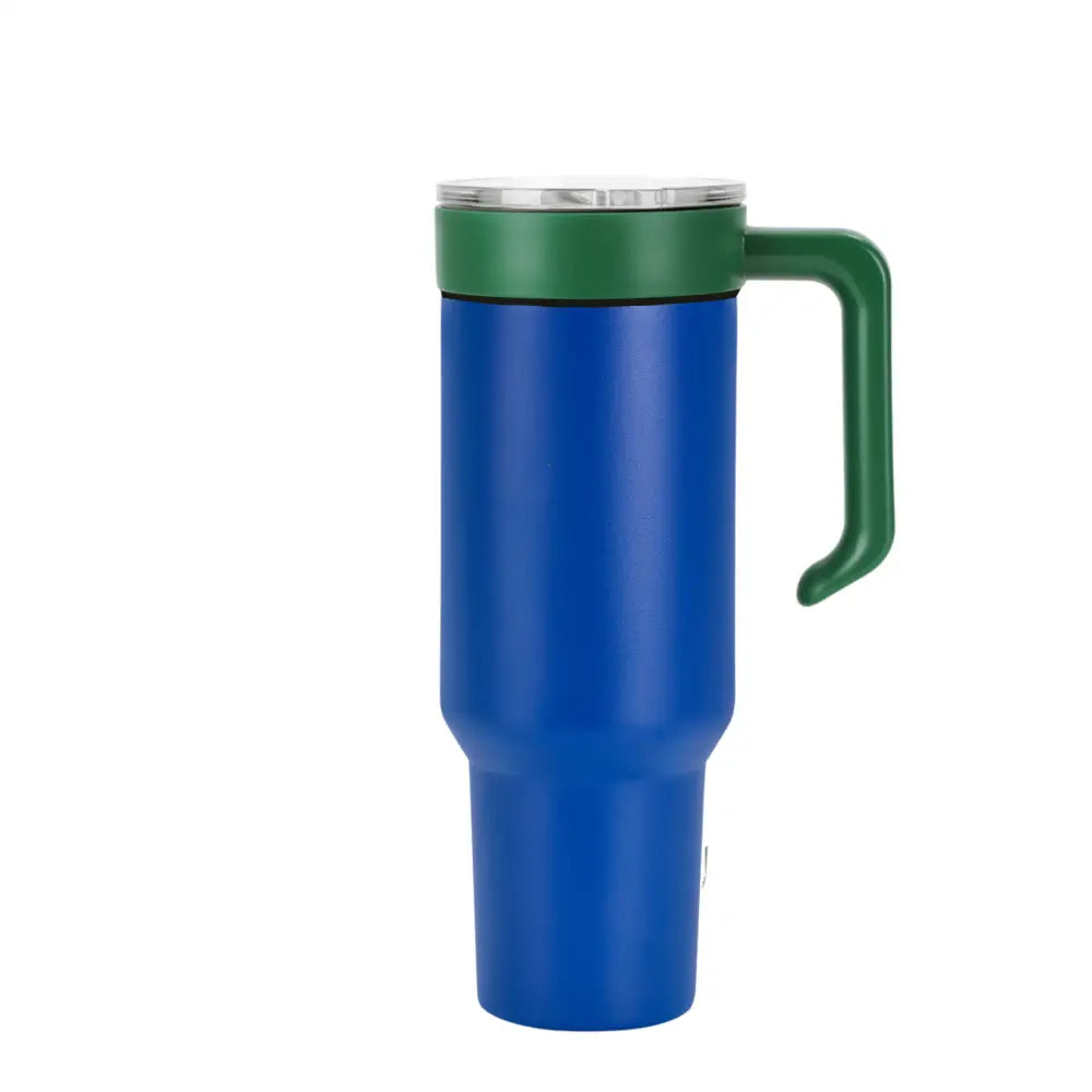 Personalized Coach Tumbler – 40 oz Stainless Steel with Sport Icon - Blue / Green - Physical Product