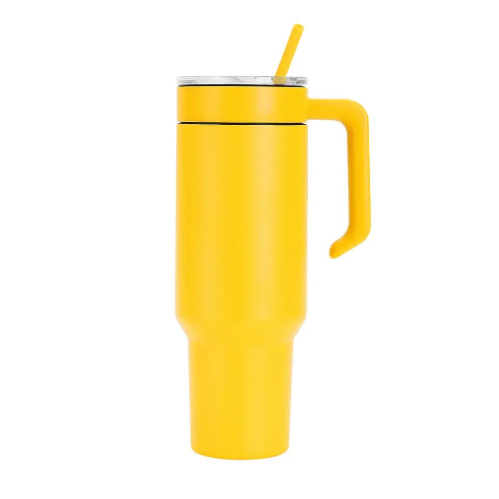 Personalized Coach Tumbler – 40 oz Stainless Steel with Sport Icon - Yellow / Yellow - Physical Product