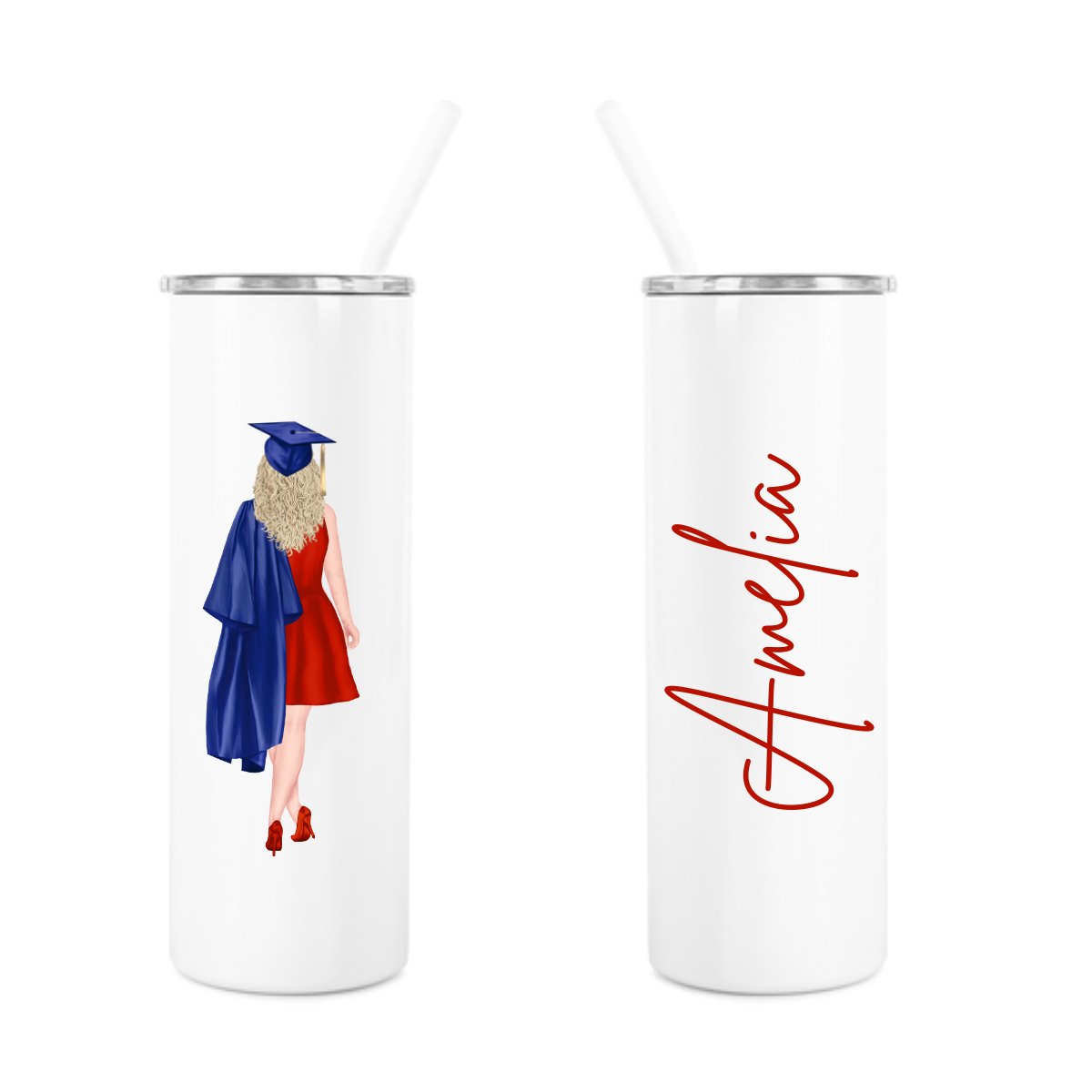 Personalized Graduation Cup – Custom Graduate UV Printed 20oz Tumbler with optional Handle - Physical Product