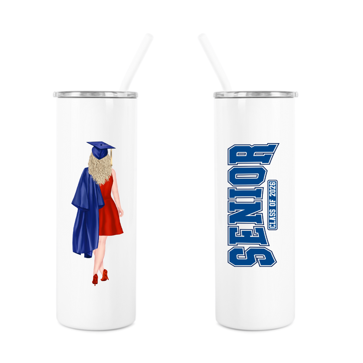 Personalized Graduation Cup – Custom Graduate UV Printed 20oz Tumbler with optional Handle - Physical Product