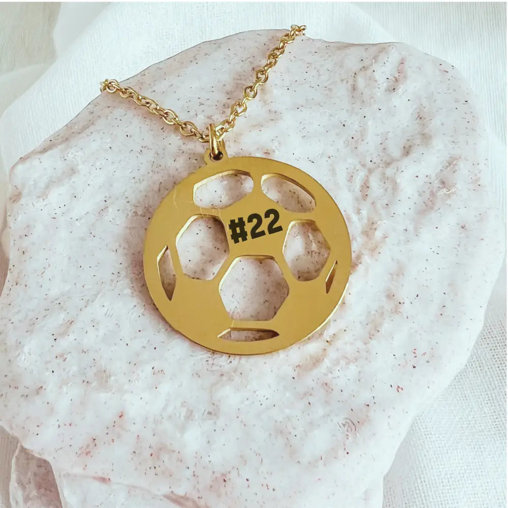 Personalized Soccer Necklace – Custom Jersey Number or initials - Physical Product