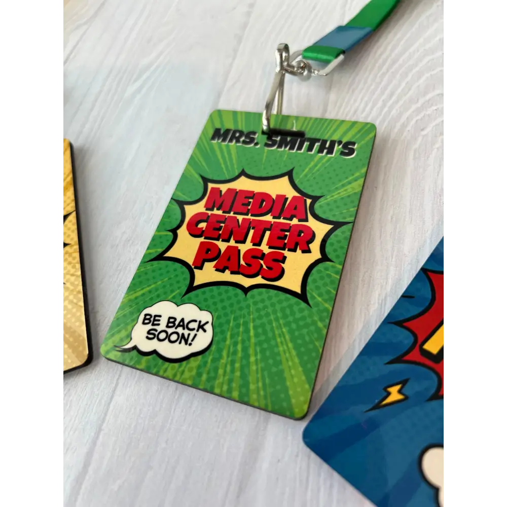 Personalized Teacher Hall Passes - 1 / Comic - Physical Product