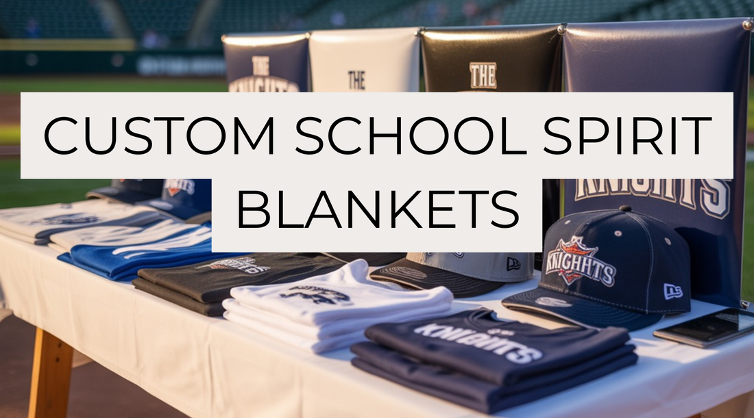 Custom school spirit blankets