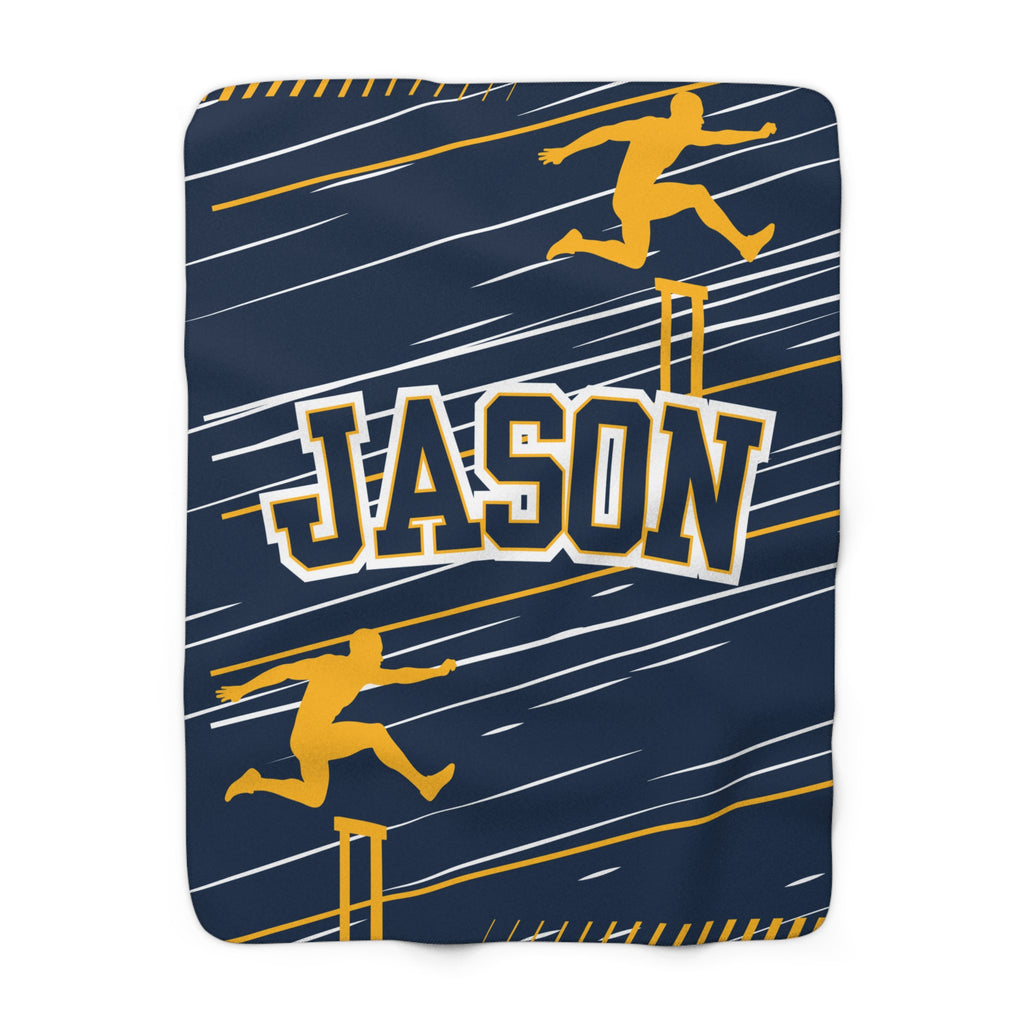 Track & Field Sherpa Blanket – Personalized Comfort & Motivation