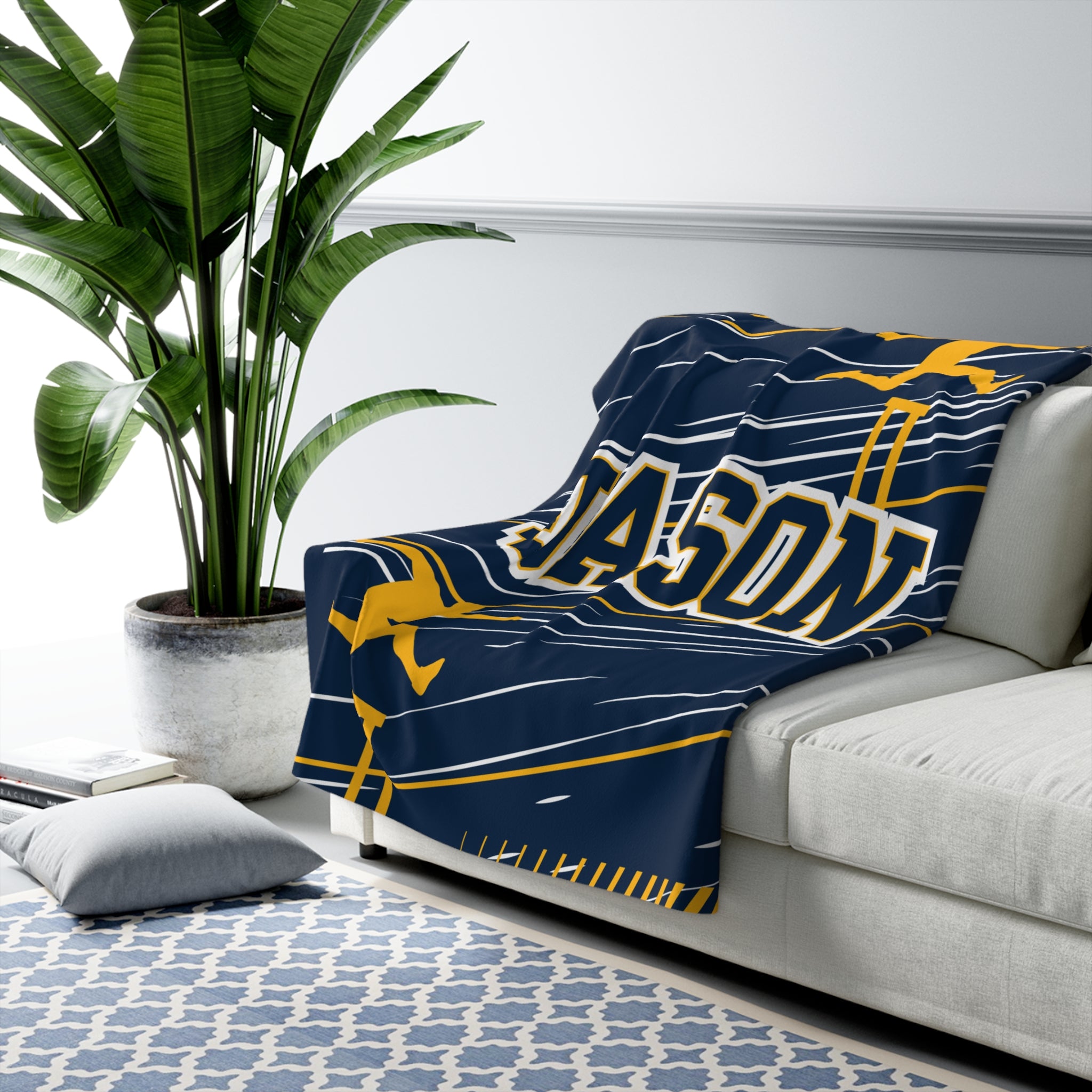 Track & Field Sherpa Blanket – Personalized Comfort & Motivation