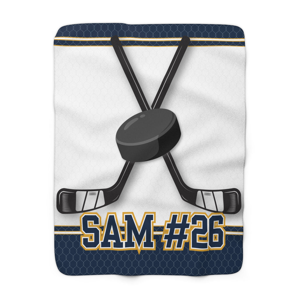 Ice Hockey Sherpa Blanket – Personalized Comfort & Sporty Style