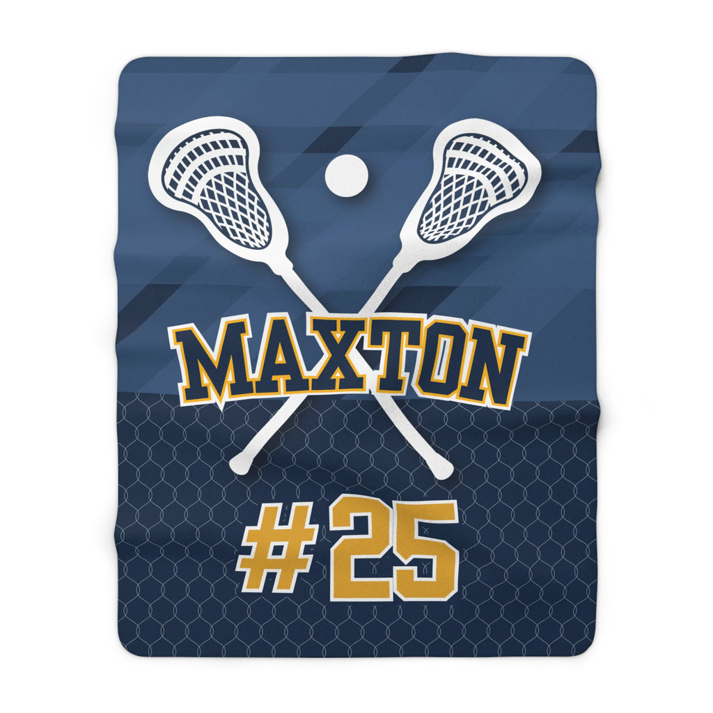 Lacrosse Sherpa Blanket – Personalized Comfort & Team Spirit