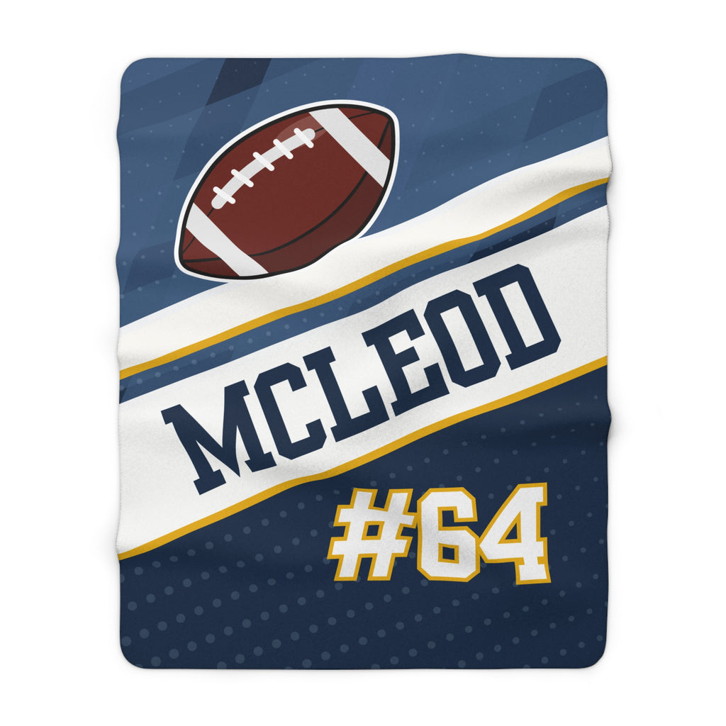 Football Sherpa Blanket – Personalized Comfort & Game-Day Warmth