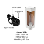 Custom school spirit water bottle — personalized with school mascot and colors