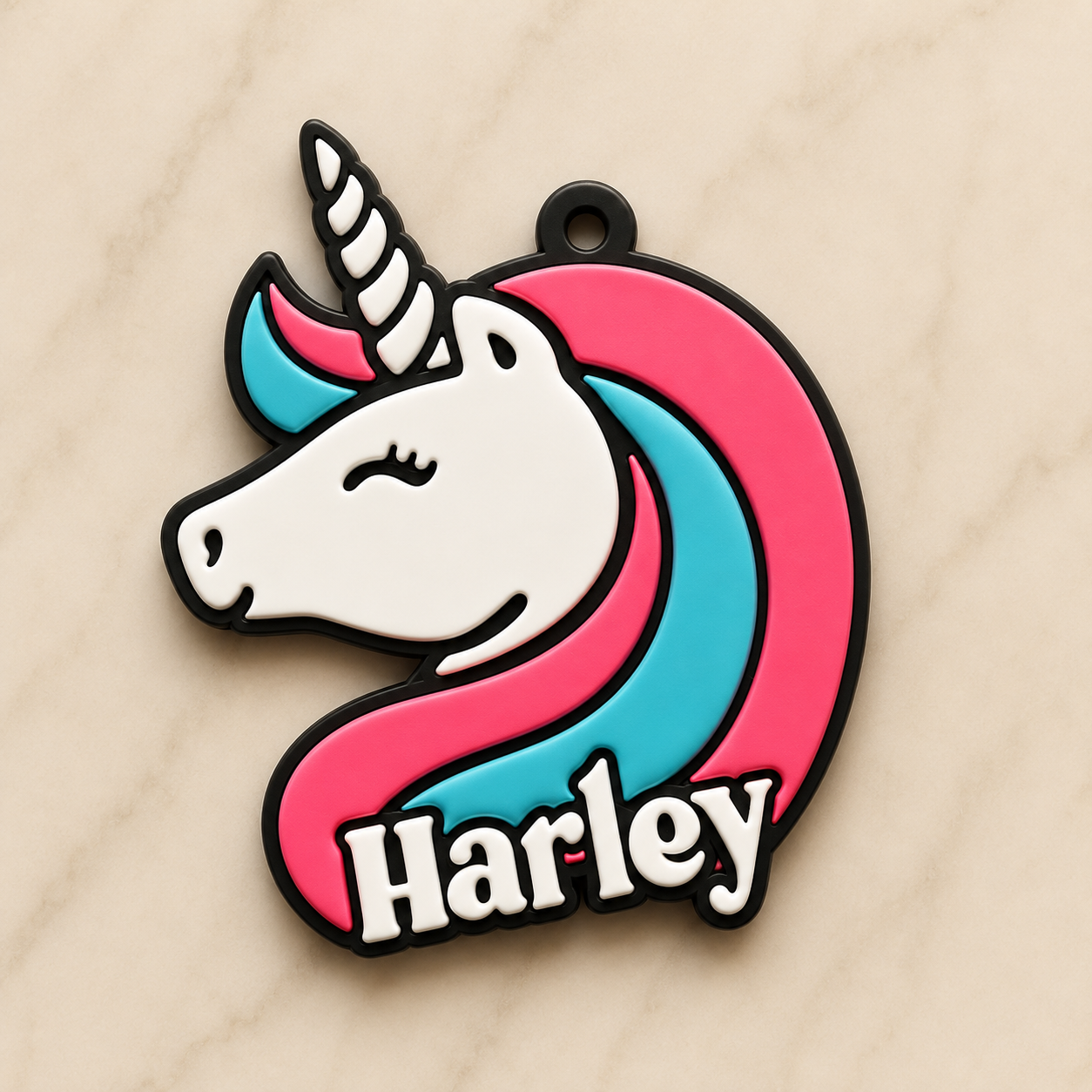 Unicorn Personalized Name Bag Tag