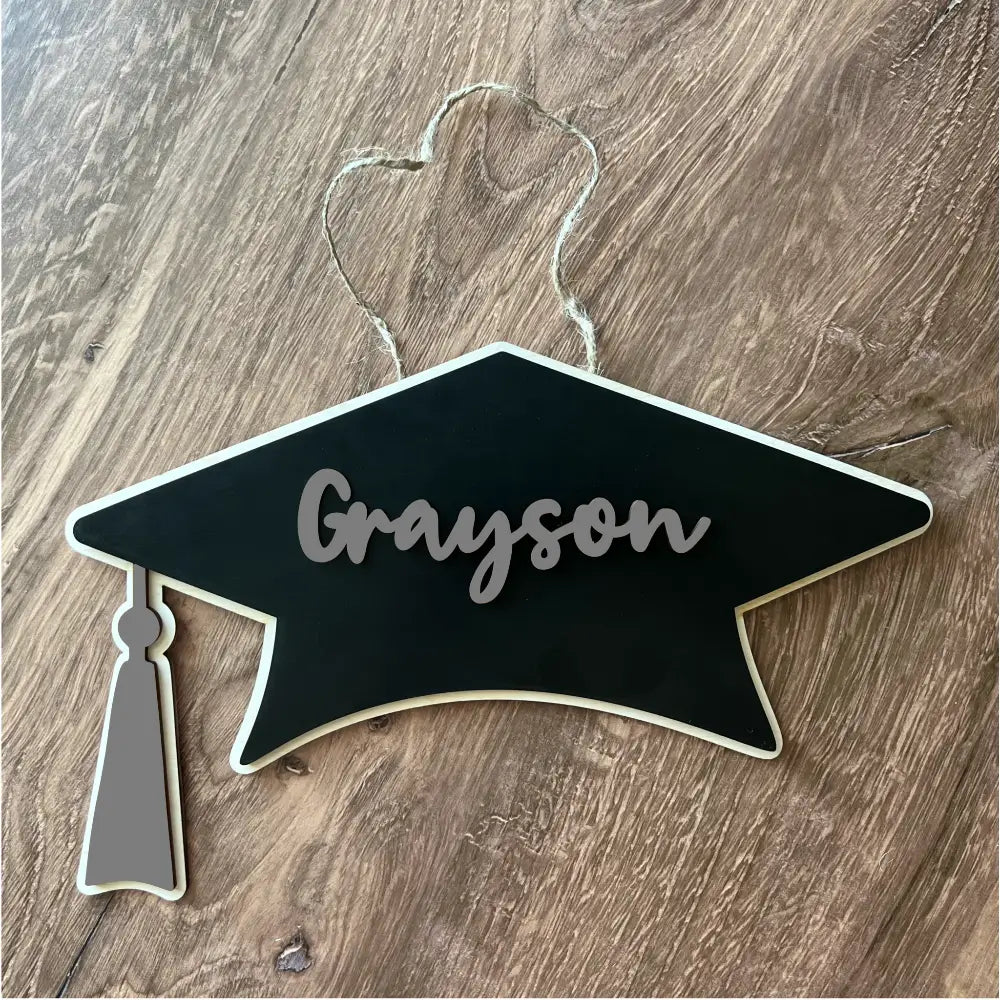 2025 Graduation door hanger - Cap design - Grey - Physical Product