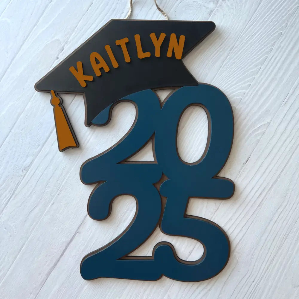 2026 Graduation door hanger - Year and Cap design - Physical Product