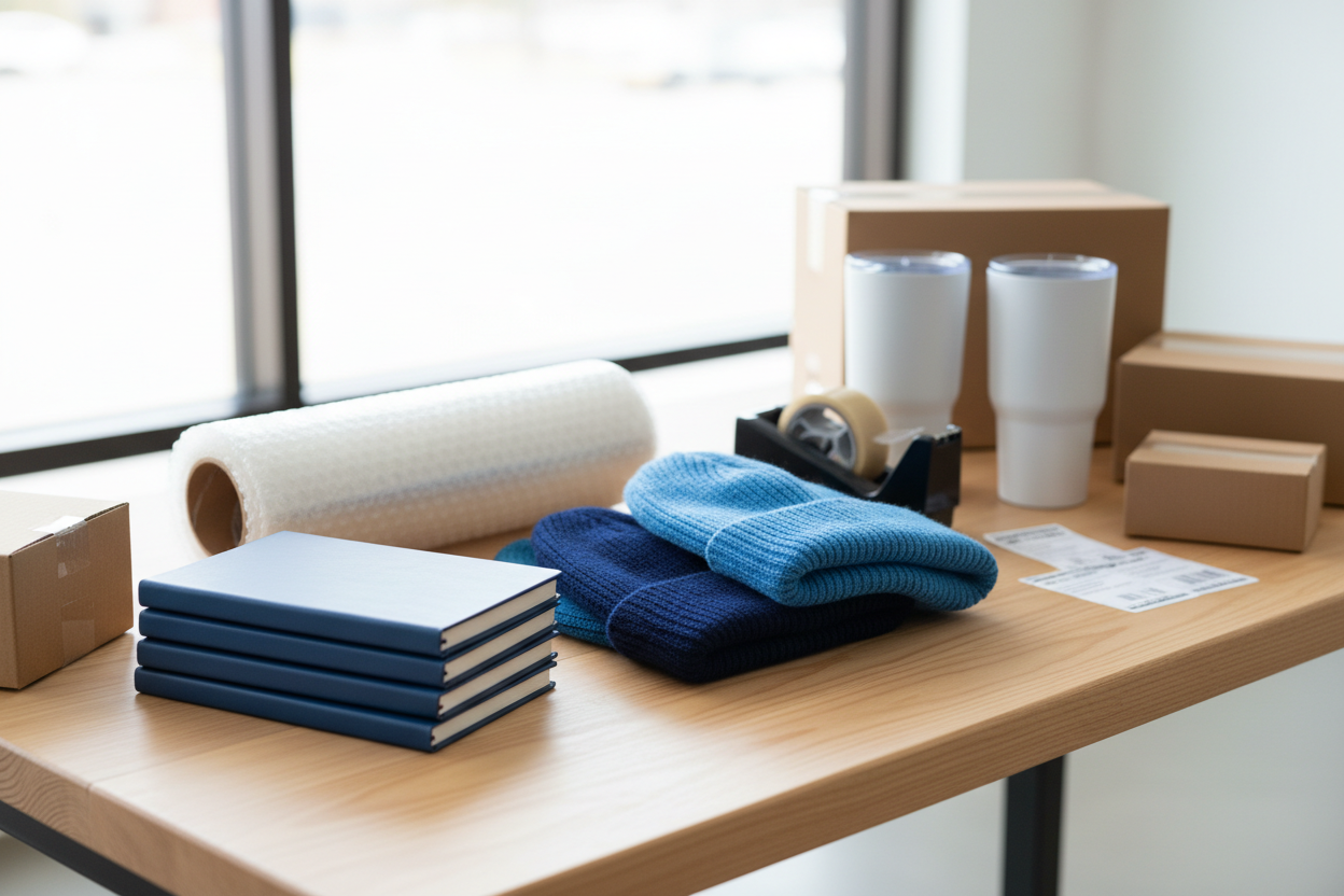 Blue notebook with 'Coach Reynolds' and a paw print on a wooden desk with a cup and pen.