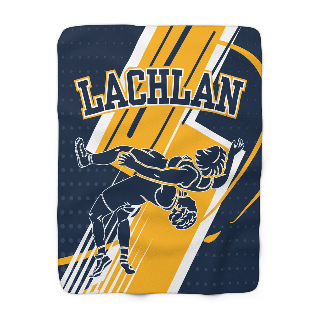 Wrestling Sherpa Blanket – Personalized Comfort & Strength